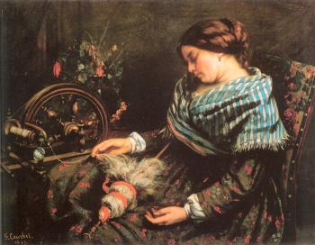 Gustave Courbet : The Sleeping Spinner